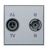 Розетка ТV-FM 2 мод Bticino Axolute HC4211D