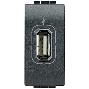 Разъем USB Bticino LivingLight Air Антрацит L4285