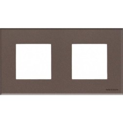 Рамка ABB Zenit Кофейное стекло 2 поста 2CLA227200N3701 N2272 CC