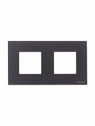Рамка ABB Zenit Кофейное стекло 2 поста 2CLA227200N3701 N2272 CC