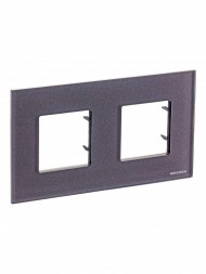 Рамка ABB Zenit Кофейное стекло 2 поста 2CLA227200N3701 N2272 CC