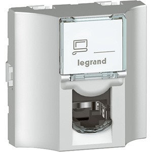 Вол/опт.роз. RJ45 Legrand Mosaic Кат.6 FTP ал 078627