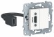 Розетка HDMI Schneider Electric Unica Studio Белый NU543018