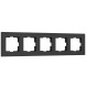 Рамка из поликарбоната на 5 постов Slab черный софт Werkel W0052908