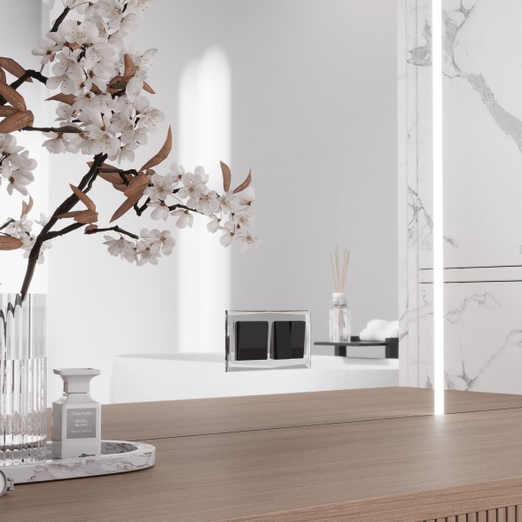 Перекрестный выключатель двухклавишный (черный акрил) Werkel W1123048