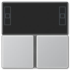 Набор накладок Jung A серия Алюминий для защелкивания на регулятор-дисплей &quot;компакт&quot; A4093TSAAL