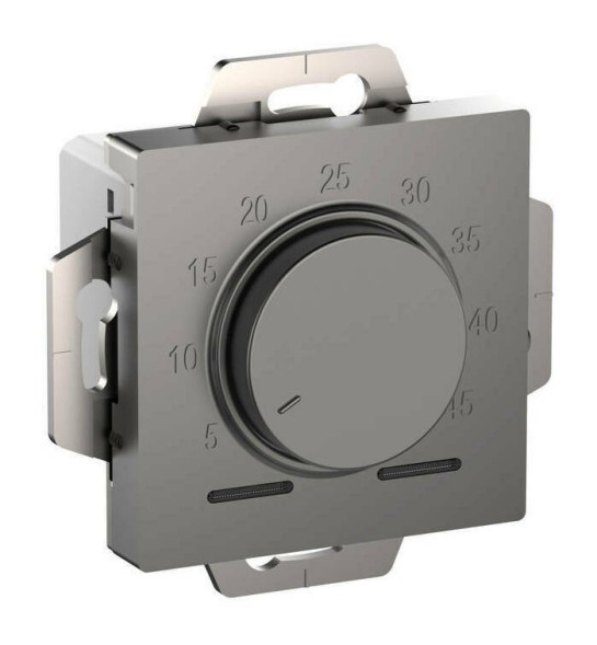 Термостат Schneider Electric Atlasdesign Сталь электронный для теплого пола, с датчиком, 10 A ATN000935