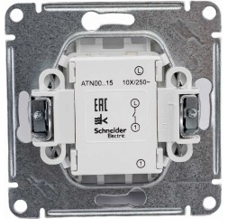 1-клавишный ВЫКЛЮЧАТЕЛЬ КНОПОЧНЫЙ, механизм, быстрозажим. клем., АЛЮМИНИЙ Schneider Electric Art Gallery GAL000315S