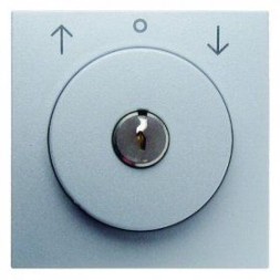 Центральная панель Berker R.1 алюминий, матовый с замком к жалюзийному замочному выключателю 10811404