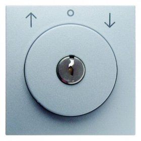 Центральная панель Berker R.1 алюминий, матовый с замком к жалюзийному замочному выключателю 10811404