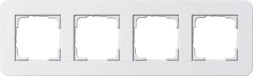 Рамка Gira E3 Белый / Белый с белой подложкой 4 поста 0214410