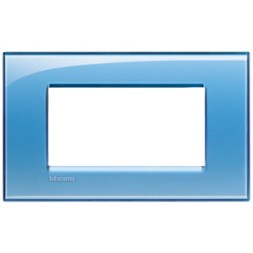 Рамка Bticino LivingLight Квадрат Голубой 4 модуля LNA4804AD