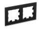 Рамка Schneider Electric Atlasdesign двойная Nature матовое черное стекло ATN331002