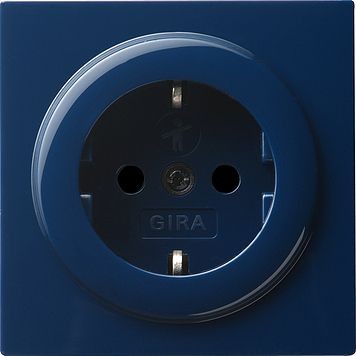 Розетка Gira S-color Синий с защитой от детей 045346