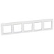 Рамка Legrand Valena Белый кристалл 5 постов 774465