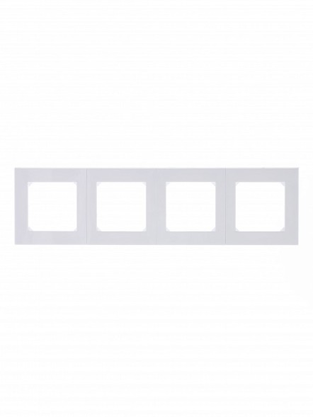Рамка ABB Levit Белый / Дымчатый чёрный 4 поста 2CHH015040A6062 3901H-A05040 62W