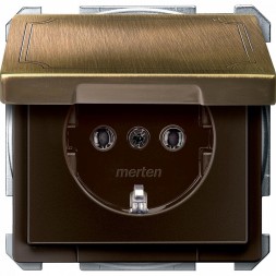 Механизм розетки Merten Artec с крышкой MTN2311-4143