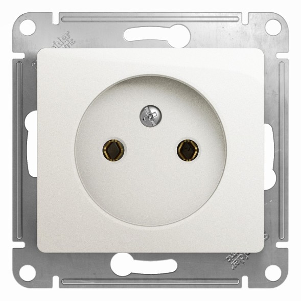 Розетка без заземления, 16А, 250В, механизм Schneider Electric Glossa Перламутр GSL000641