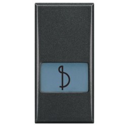 Клавиши Bticino Axolute Антрацит с подсвечиваемыми символами для выключатель в дизайне AXIAL - 1 модуль, музыка HS4921LG