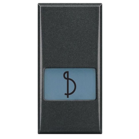 Клавиши Bticino Axolute Антрацит с подсвечиваемыми символами для выключатель в дизайне AXIAL - 1 модуль, музыка HS4921LG