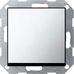 Клавишный перелючатель Gira Хром с самовозвратом 10А/250В в сборе 0127605