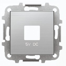 Накладка ABB Sky Нержавеющая сталь для зарядного устройства USB механизмов 8185 2CLA858500A1401 8585 AI