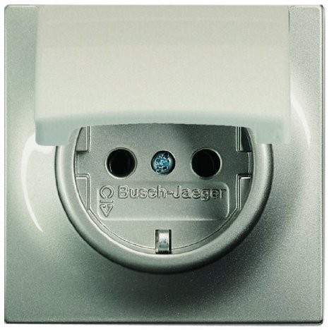 Розетка ABB Impuls шампань-металлик SCHUKO 16А 250В с крышкой 2CKA002018A1016 20 EUK-79