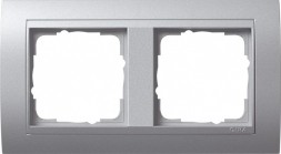 Рамка Gira Event Алюминий 2 поста 021236