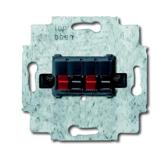 Розетка для громкоговорителя ABB Busch-Jaeger чёрный 4 полюса 2CKA000230A0404 0248/05-101