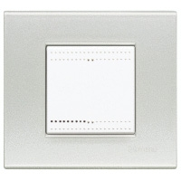 N4802YN LivingLight Рамка на 2 модуля Жемчужный жёлтый Bticino