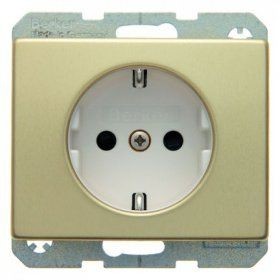 Штепсельная розетка Berker Arsys золотой металл SCHUKO 47340002