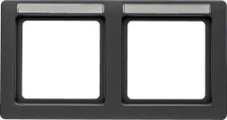 Рамка Berker Q.1 Антрацит с эффектом бархата, с полем для надписей 2 поста 10226016