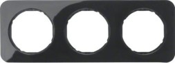 Рамка Berker R.1 Черный 3 поста 10132145