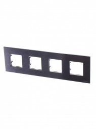 Рамка ABB Zenit Натуральная сталь 4 поста 2CLA227400N4001 N2274 OX