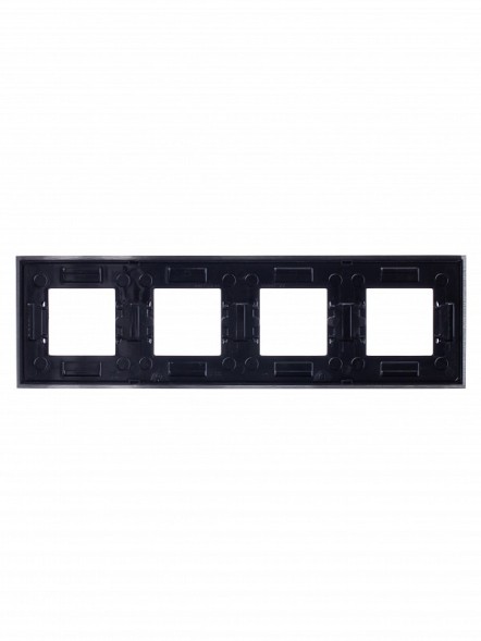 Рамка ABB Zenit Натуральная сталь 4 поста 2CLA227400N4001 N2274 OX