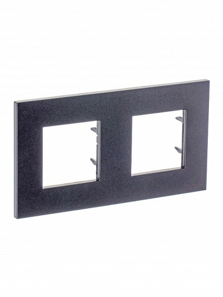 Рамка ABB Zenit антрацит 2 поста 2CLA227200N1801 N2272 AN