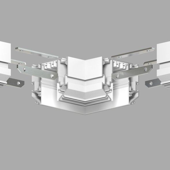 Угловой элемент 90° Denkirs TR2026-WH