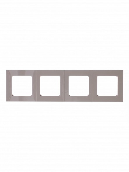 Рамка ABB Levit Кофе макиато / Белый 4 поста 2CHH015040A6018 3901H-A05040 18W