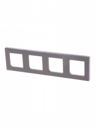 Рамка ABB Levit Кофе макиато / Белый 4 поста 2CHH015040A6018 3901H-A05040 18W