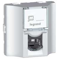 Розетка RJ45 Legrand Mosaic алюминий FTP кат5е медпр 078625