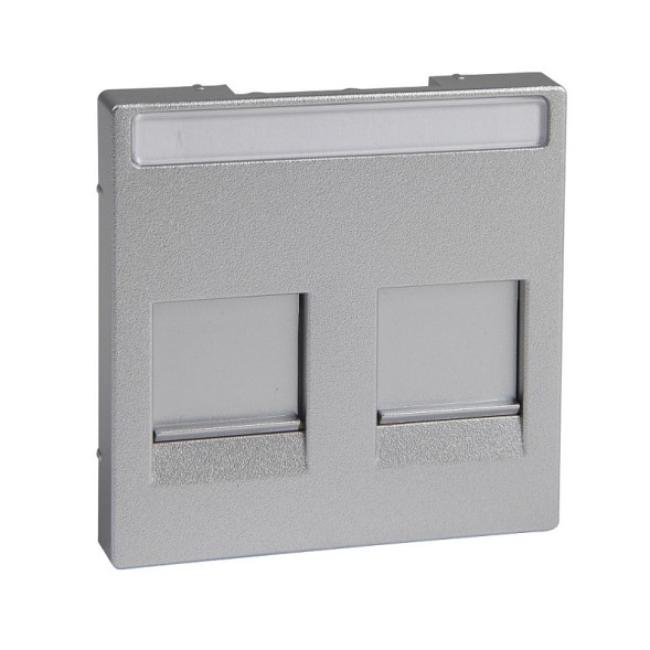 Центральная плата Merten M-серия алюминий для модул.штепсел.раз-в,2 поста MTN4564-0460