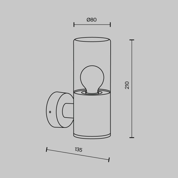 Уличный настенный светильник Outdoor O432WL-01GF
