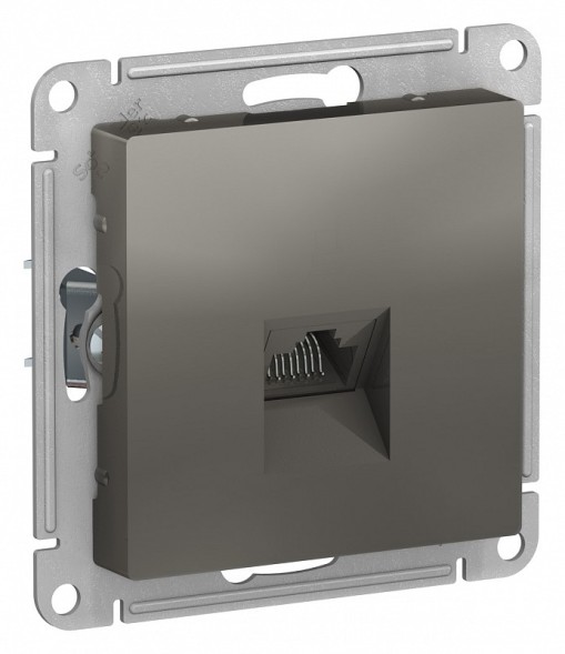 Розетка компьютерная RJ45 Schneider Electric Atlasdesign Сталь кат. 5Е, механизм ATN000983