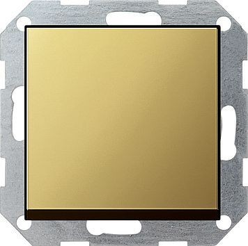 Клавишный перелючатель Gira Латунь с самовозвратом 10А/250В в сборе 0127604