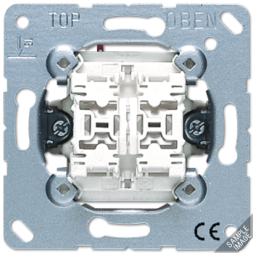 Выключатель Jung 2-клавишный кнопочный с подсветкой(2 НО контакта) 535U5