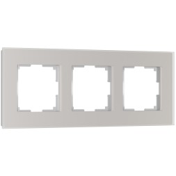 Рамка из стекла на 3 поста Senso дымчатый soft-touch W0033117