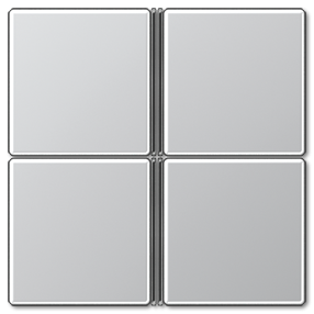 Набор накладок Jung A серия Алюминий 4 группы A404TSAAL