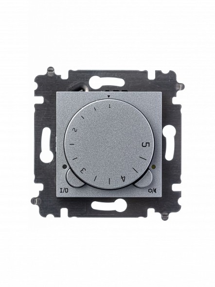 Терморегулятор ABB Levit серебро / дымчатый чёрный с поворотной ручкой 16А 2CHH920003A6070 3292H-A00003 70W