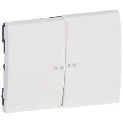 Лицевая панель Legrand Galea Life белая для выключателя двухклавишного с подсветкой 771079