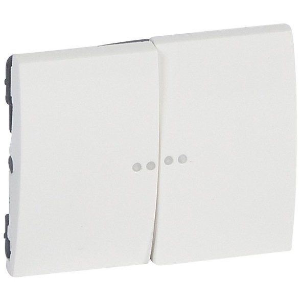 Лицевая панель Legrand Galea Life белая для выключателя двухклавишного с подсветкой 771079